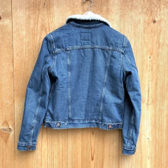 Levi’s Signature Sherpa Lined Jean Jacket Sz Small - Picture 4 of 4